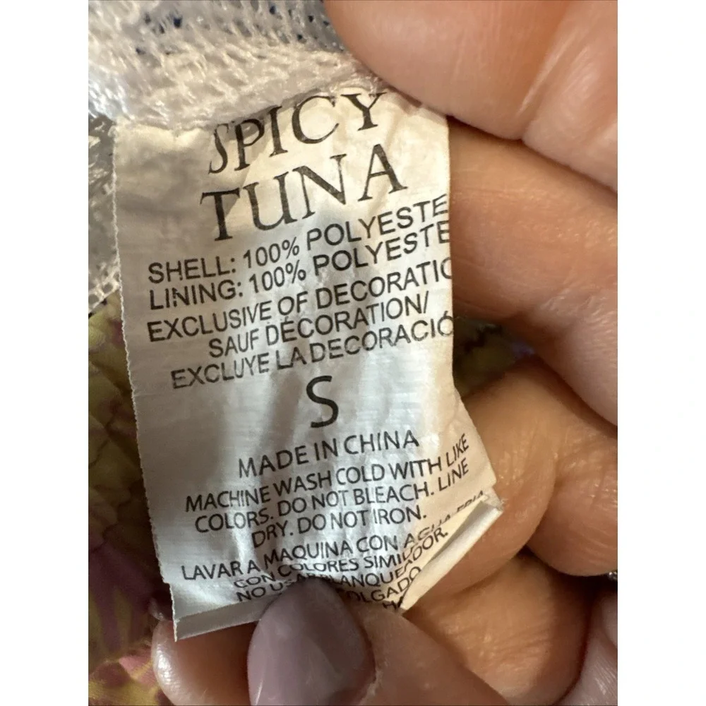 Spicy Tuna Men's S Swim Trunks Pink With Yellow Drawstring